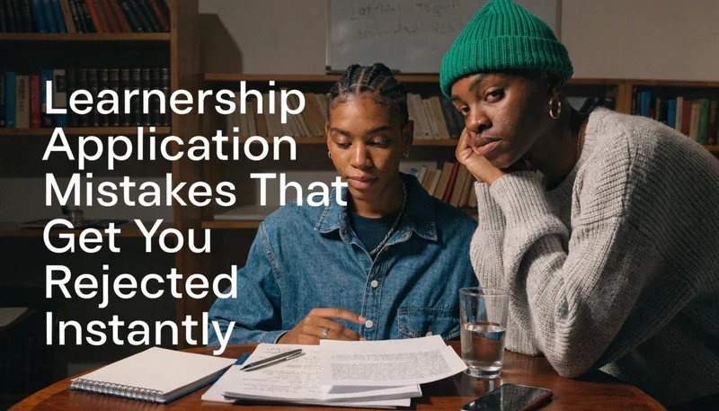 Learnership Application Mistakes That Get You Rejected Instantly